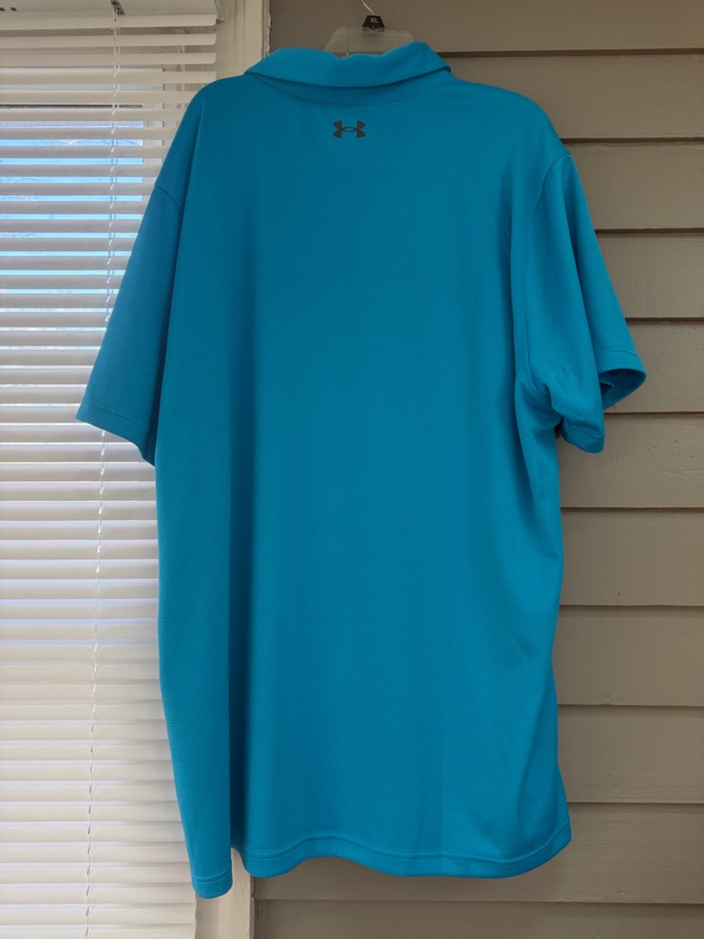 Under Armour Men’s Performance Tech Golf & Motivator Polo - Turquoise & Navy - Picture 7 of 8